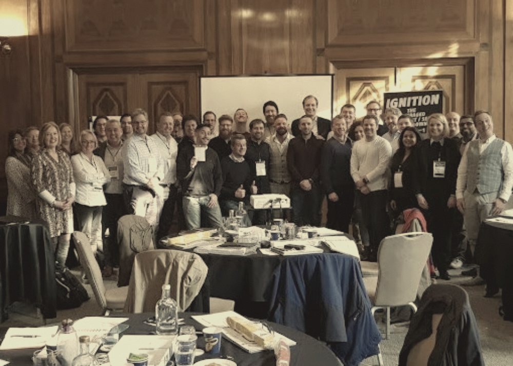 The full cohort of recruitment firm owners at one of Andy&rsquo;s live member events