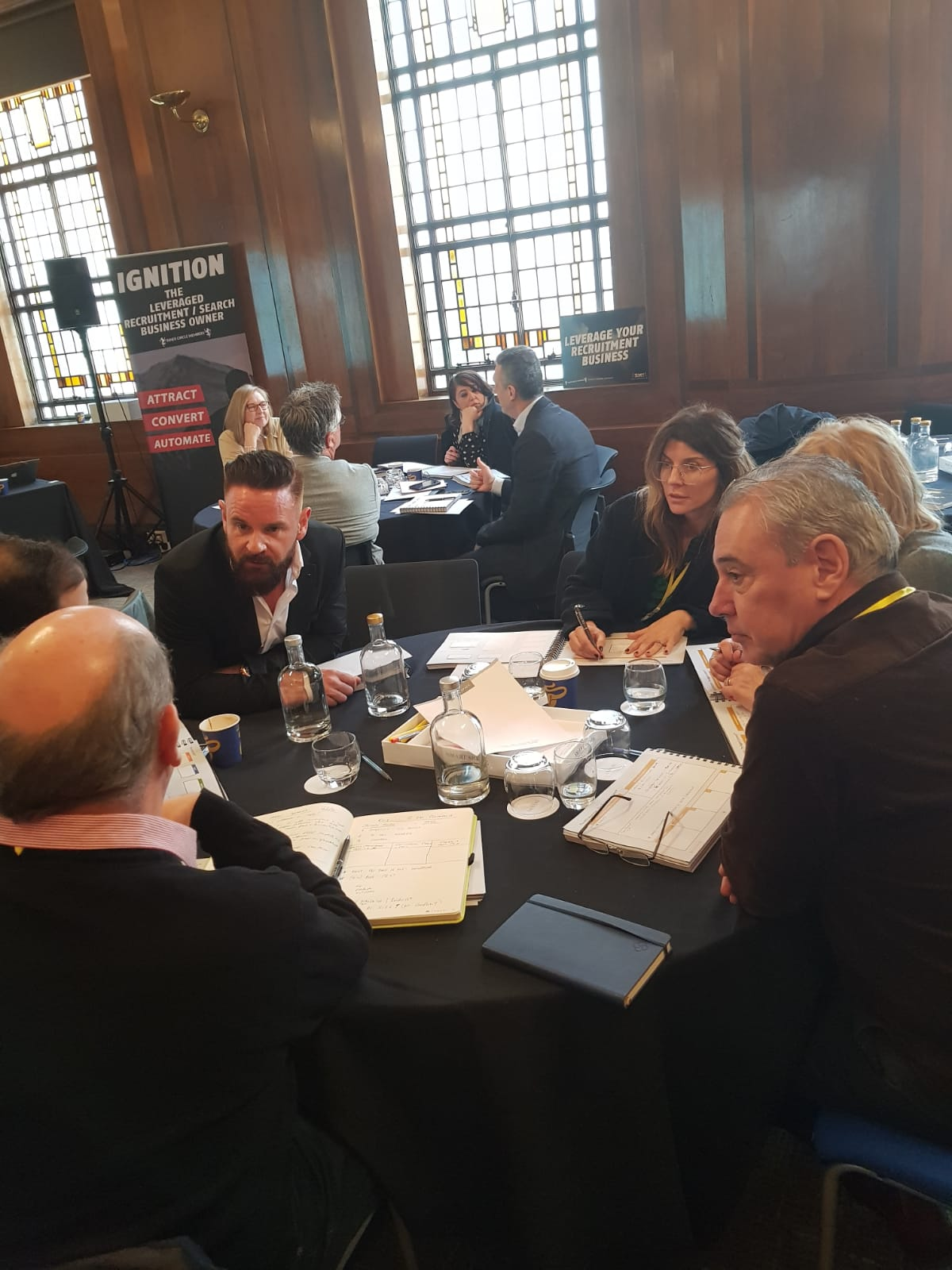Owners working through the plan together in the room